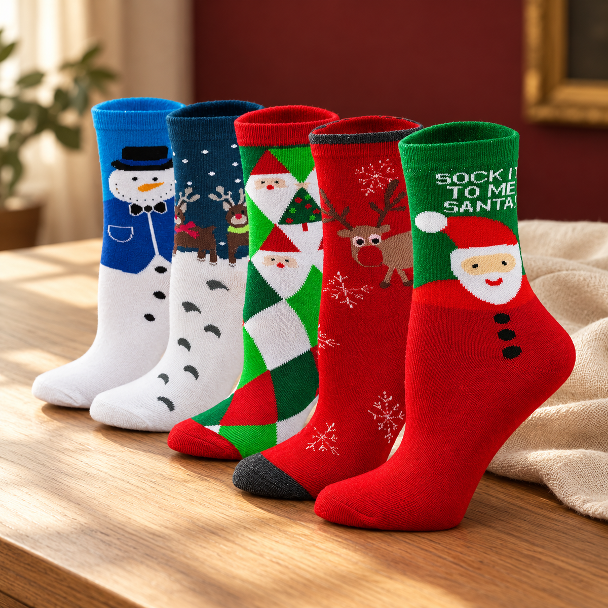 Meias de Natal (5 pares)