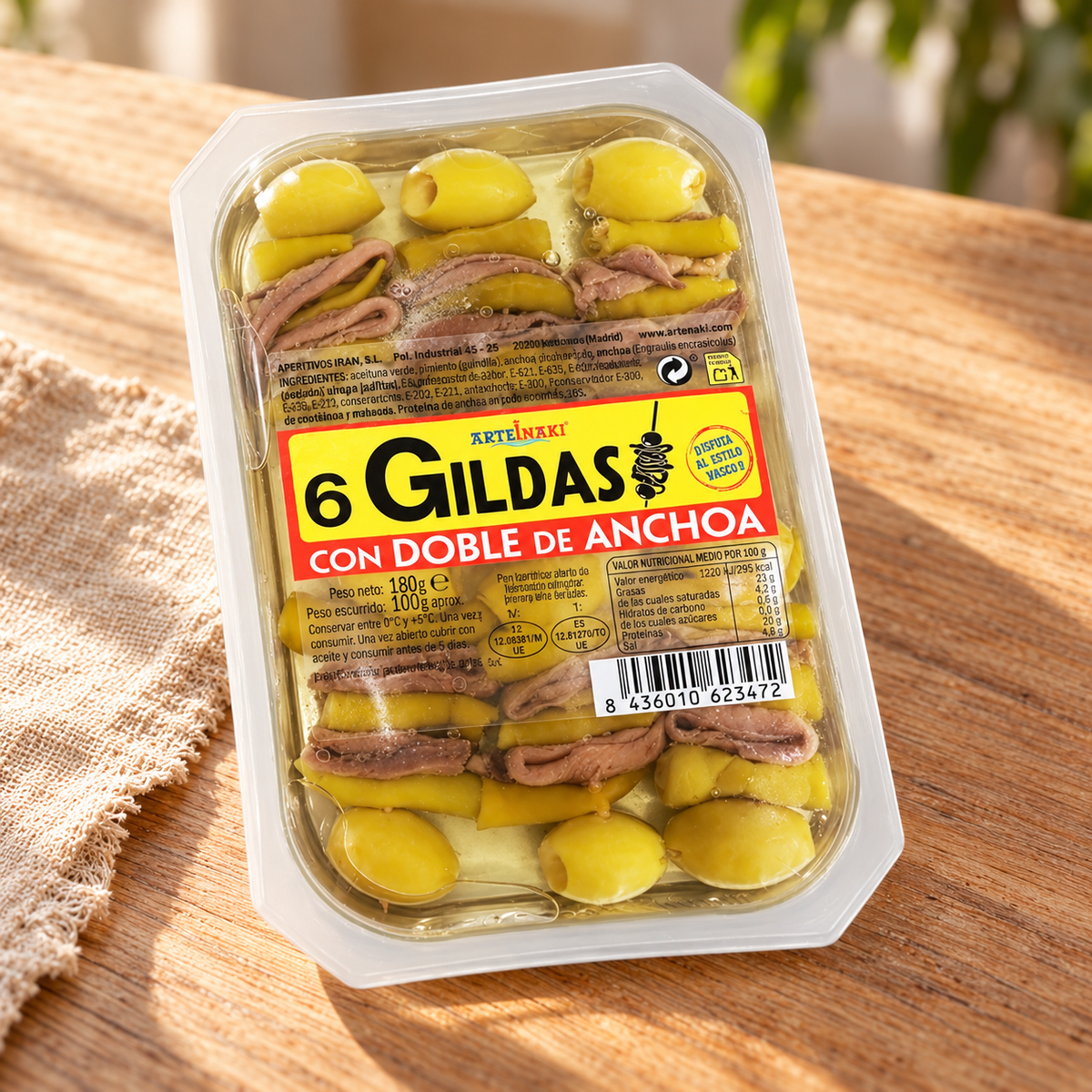 Gildas com Dupla Anchova Arteiñaki 180 g
